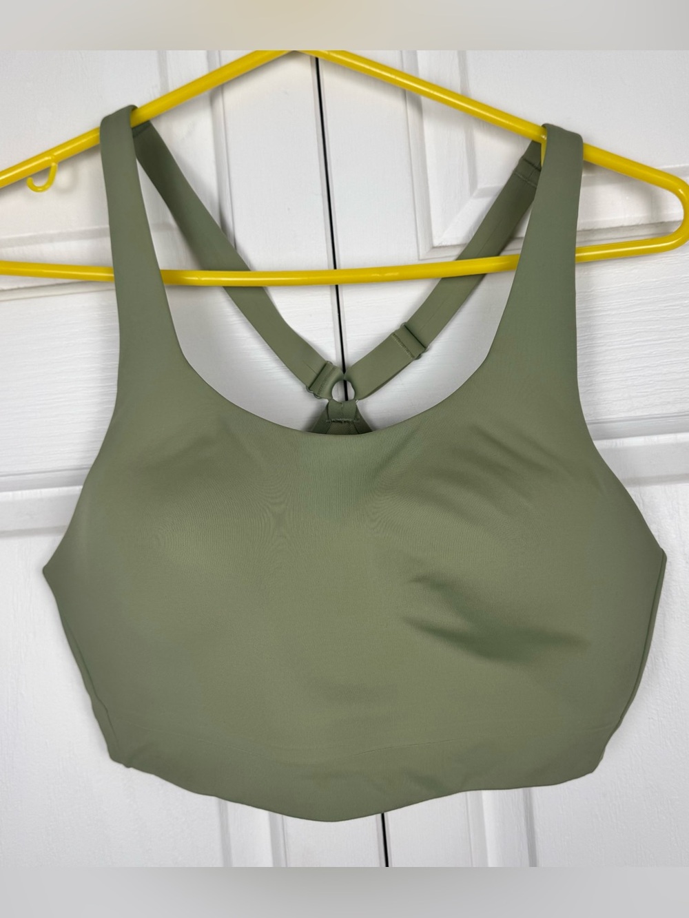 Athleta Olive Sports Bralette with Adjustable Cross-Back Straps
